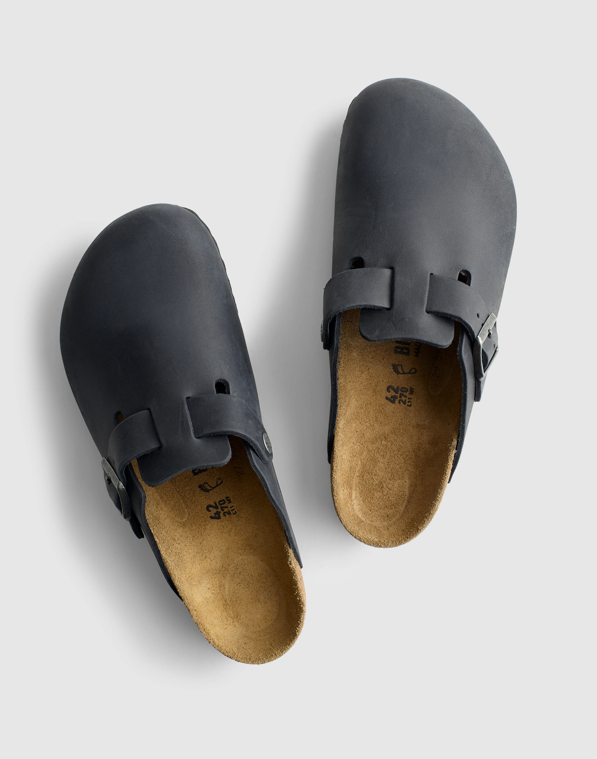 Birkenstock® Boston Textured Leather Soft Footbed Clogs | Madewell
