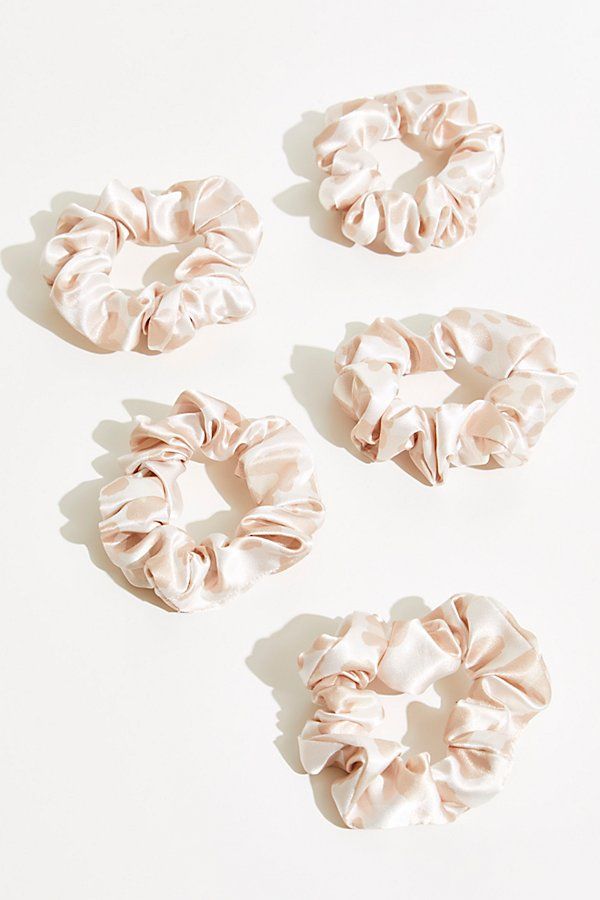 Satin Sleep Scrunchies by Kitsch at Free People, Leopard, One Size | Free People (Global - UK&FR Excluded)