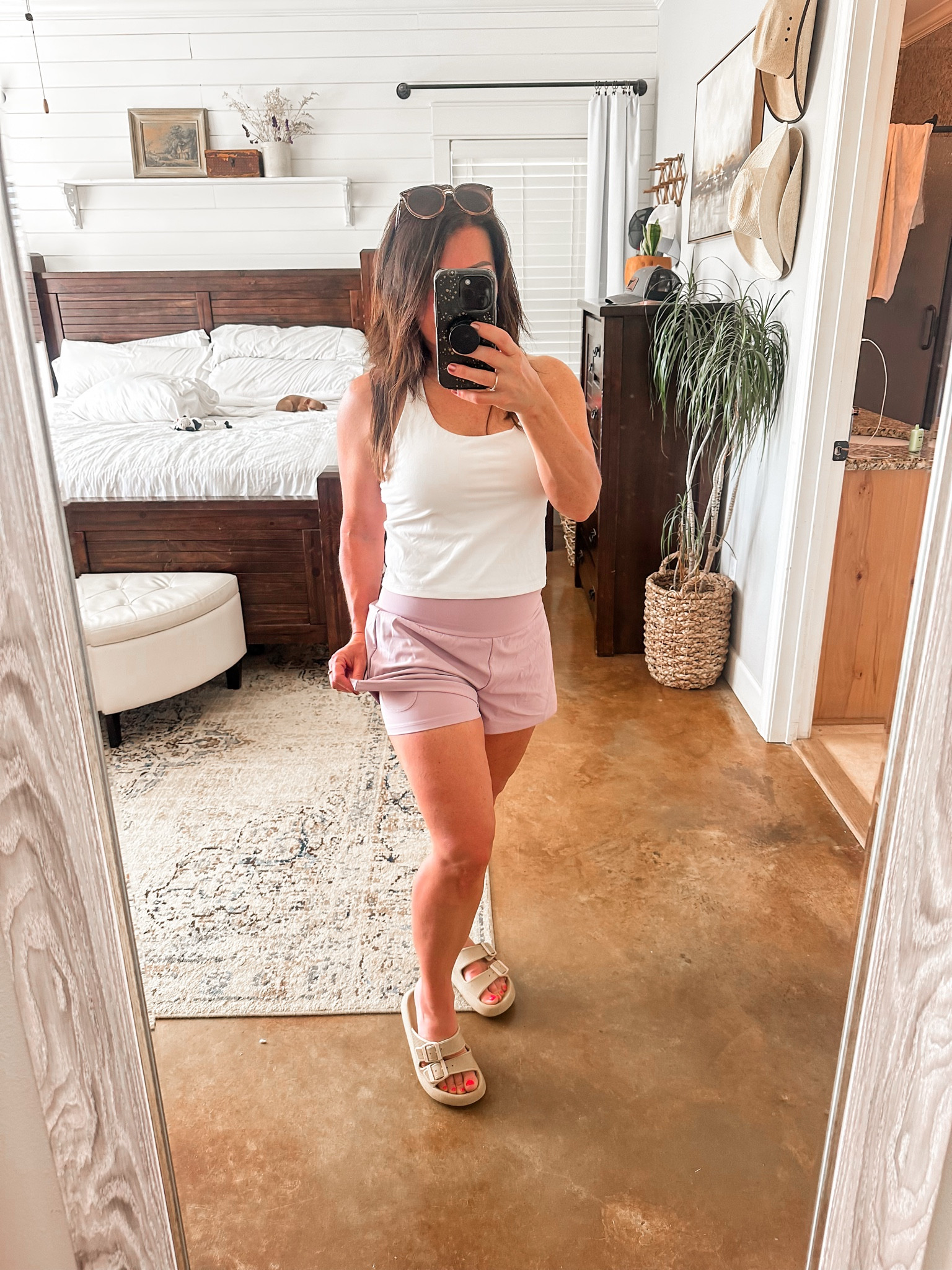 Shorts have built in biker shorts with side and back pocket 

#LTKActive #LTKPetite #LTKSeasonal