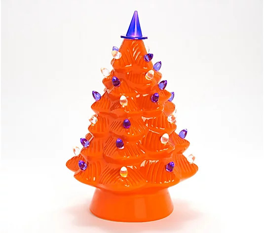 Mr. Halloween 12" Illuminated Ceramic Nostalgic Tree - QVC.com | QVC