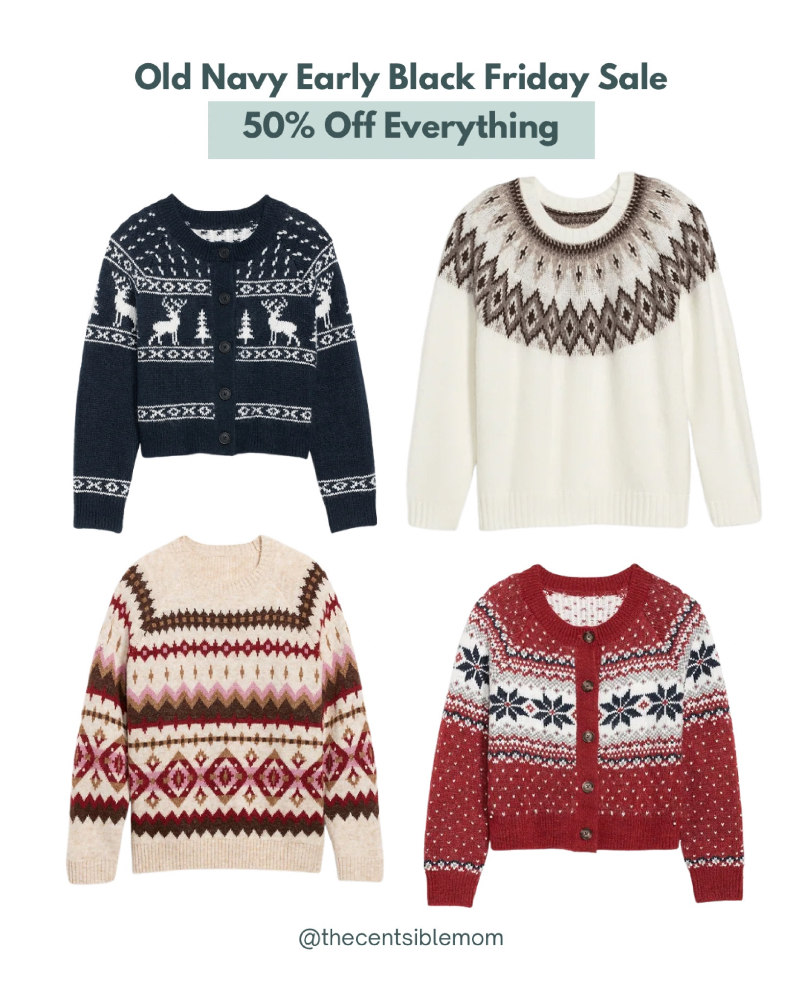Black Friday is happening early at old navy. Black Friday deals early. Holiday sweaters. Winter sweaters. Ootd. Holiday party outfits. Thanksgiving outfits. Winter wool sweaters. Winter pattern sweaters. Ugly Christmas sweaters. Christmas sweater. Womens christmas sweater. Graphic sweater. Snowflake sweater. Navy and white sweater.

#LTKHoliday #LTKSeasonal #LTKunder50