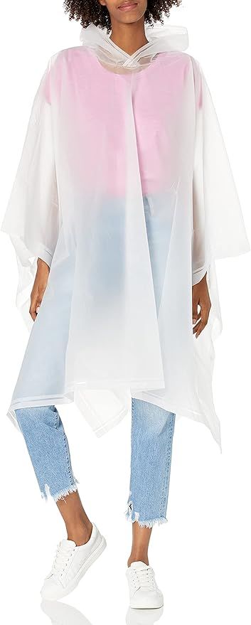 totes Unisex Rain Poncho, lightweight, reusable, and packable on the go rain protection, Clear, O... | Amazon (US)