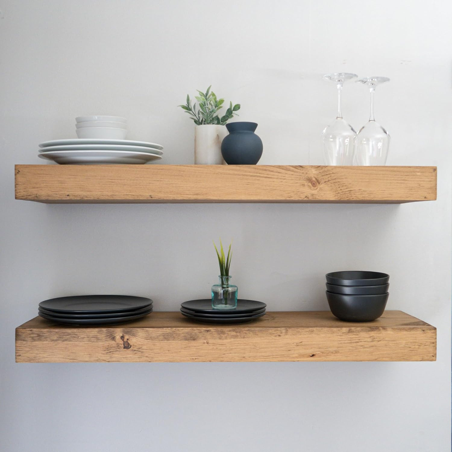 Urbandi Modern Floating Shelves 3 Inches Thick for Wall, Wide Shelves for Kitchen, Living Room, B... | Amazon (US)