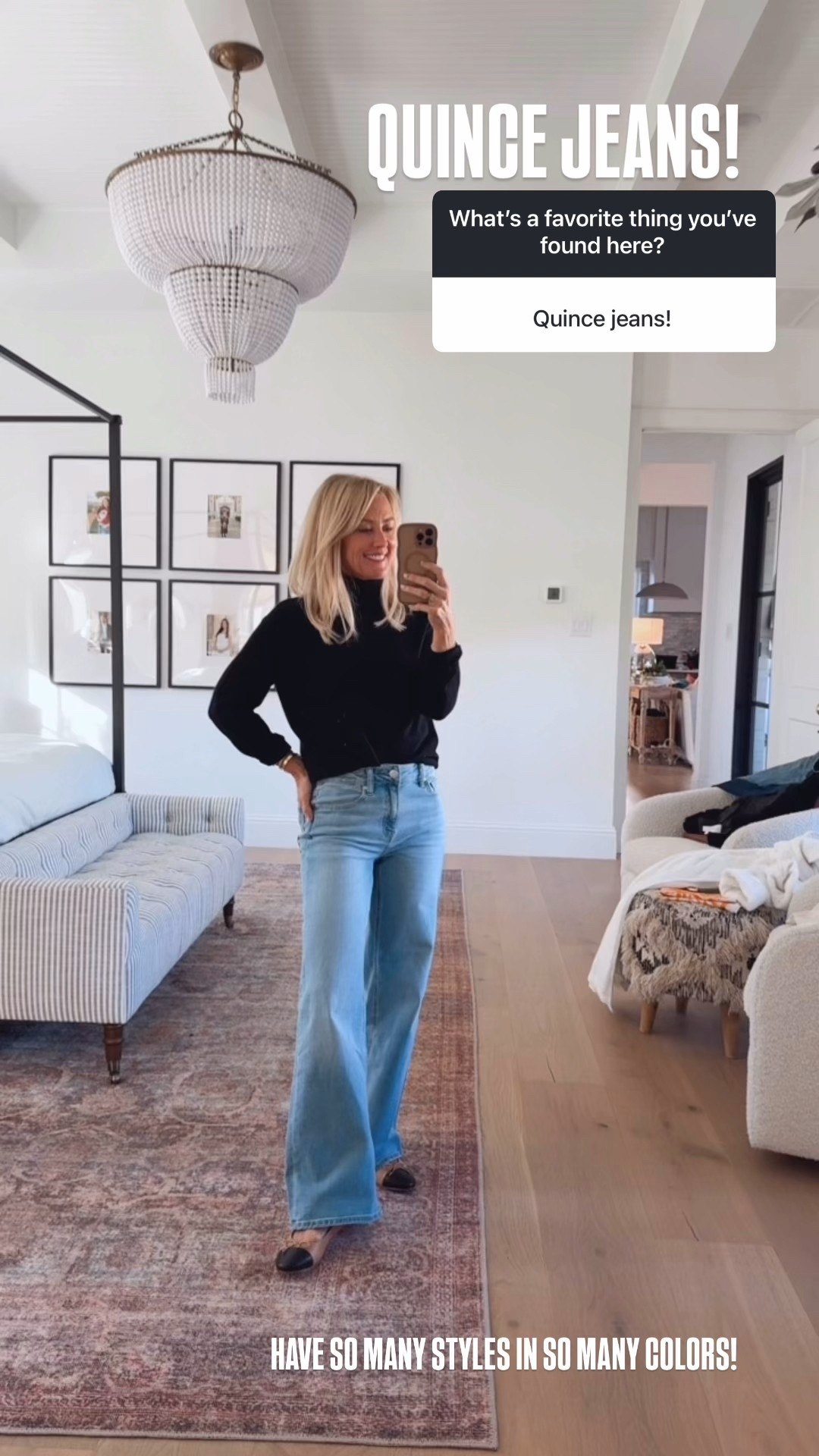 Completely obsessed with these Quince jeans! Love the Bella wide leg & Bella straight leg. And they’re $50!

Jeans: 26x30
Sweater: xs

Denim size 26. #sugarplumfavoritethings

#LTKootd #LTKSeasonal #LTKOver40