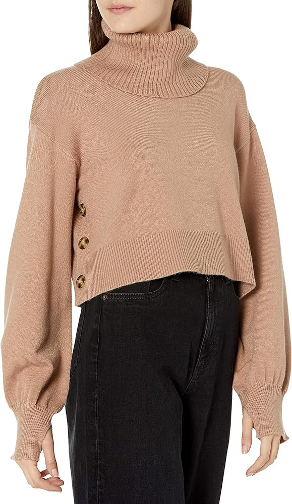 The Drop Women's @lucyswhims Side Button Cropped Turtleneck Sweater | Amazon (US)