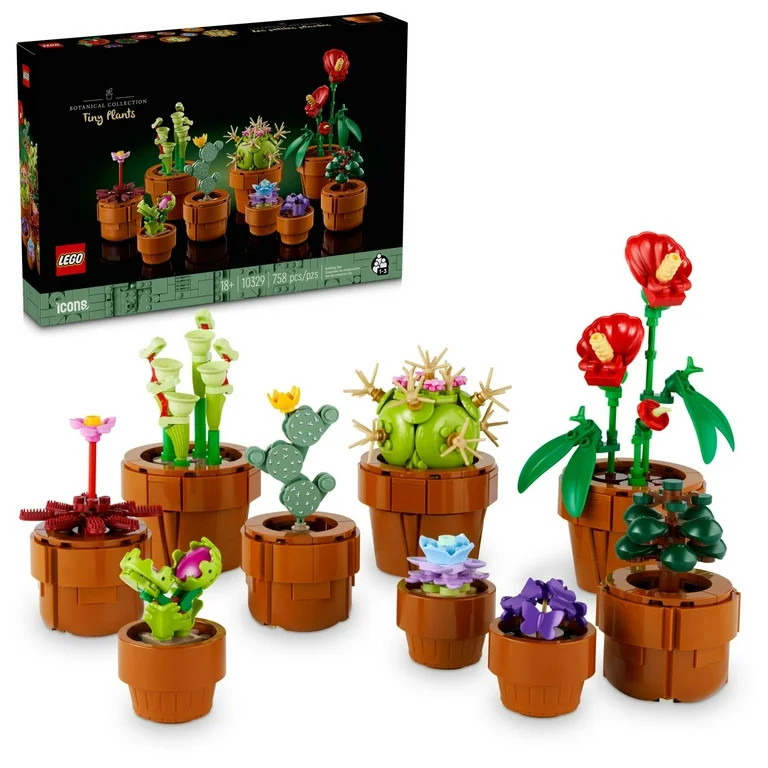 LEGO Botanicals Tiny Plants - Artificial, Fake Indoor Plant Building Set for Home, Kitchen, Desk ... | Walmart (US)