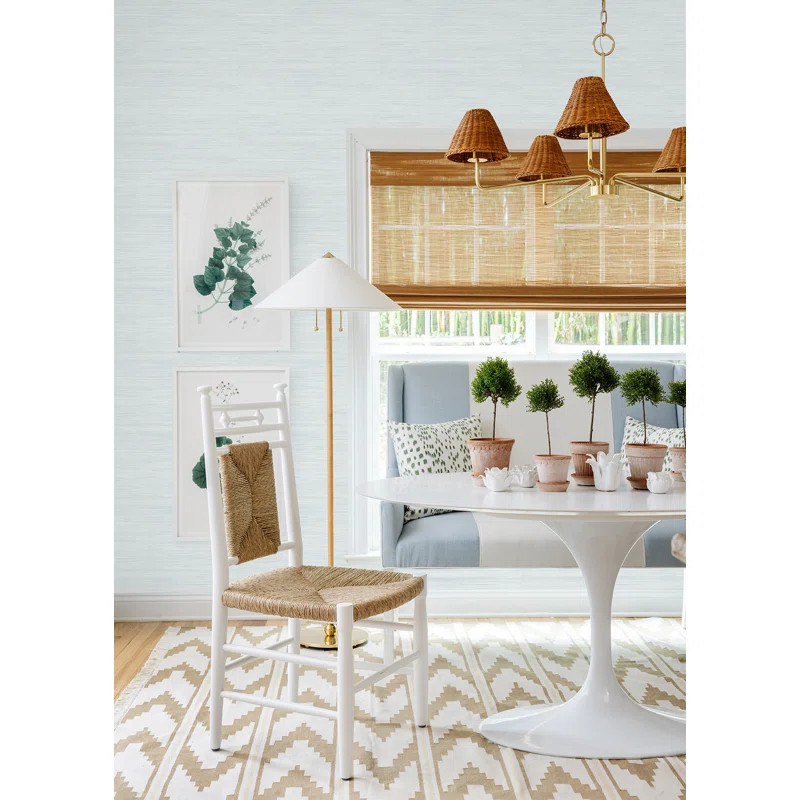 Peel & Stick Faux Grasscloth Double Roll | Wayfair North America