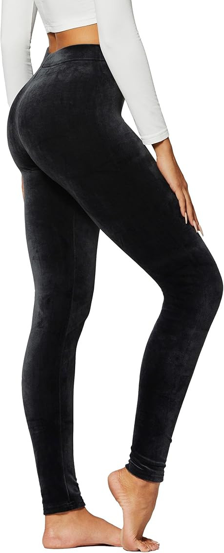 Conceited Leggings for Women in Luxe Velvet or Vegan Faux Leather - Available in Regular and Plus... | Amazon (US)