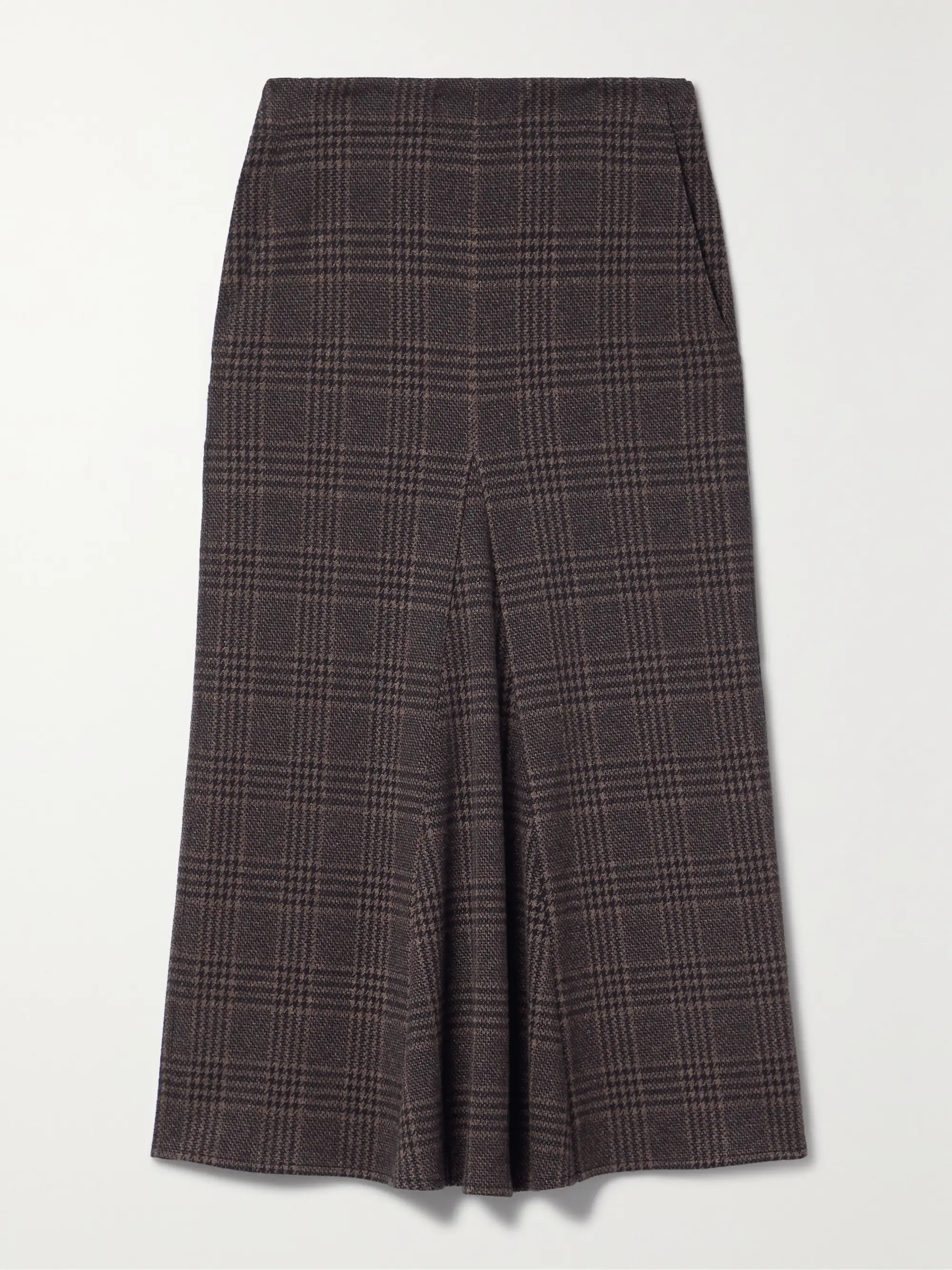 Lutz Prince of Wales checked knitted midi skirt | NET-A-PORTER (US)