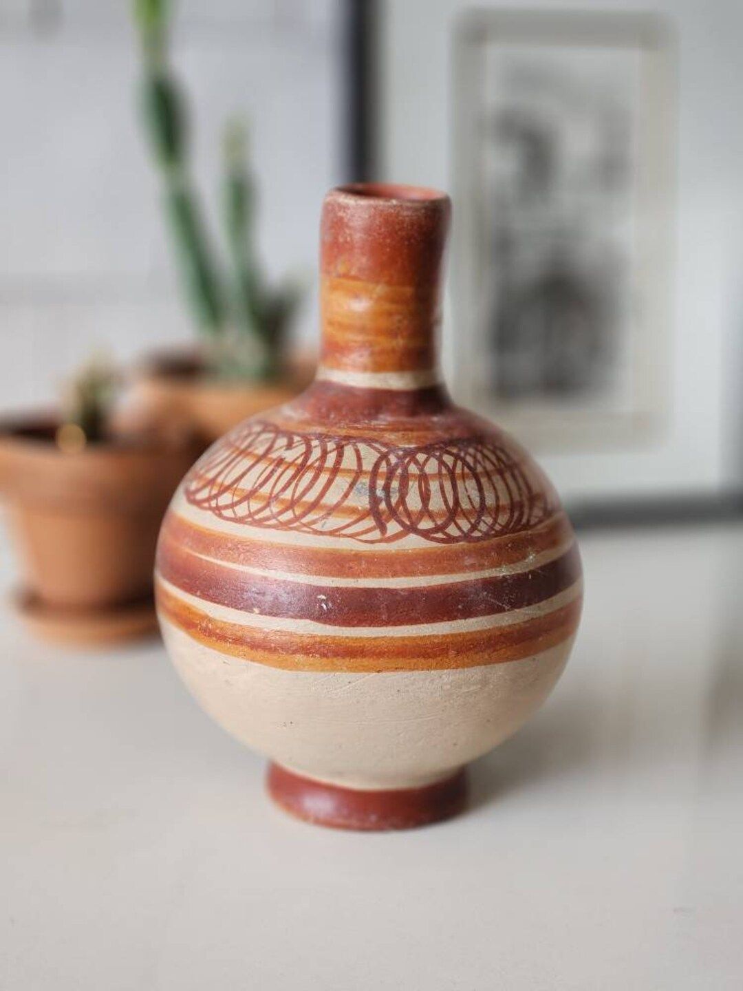 Vintage batellon de barro Mexican pottery water jug | Etsy (US)