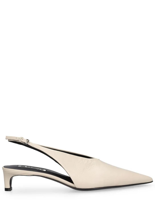 35mm Leather kitten heel slingbacks | Luisaviaroma
