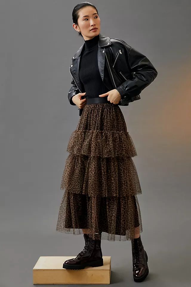 Eva Franco Ruffled Midi Skirt | Anthropologie (US)