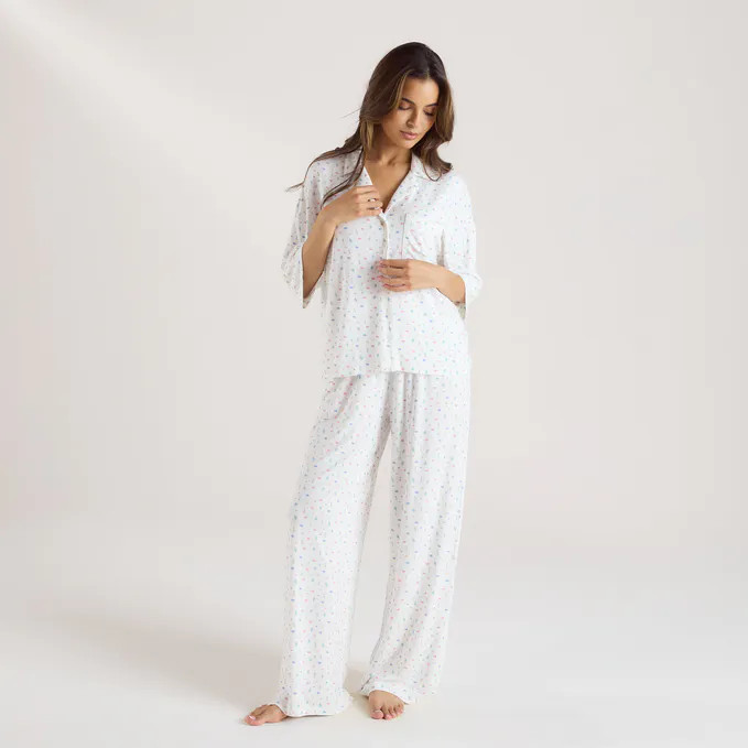 Modal Pyjama Bottoms - White Floral | Lounge (UK)