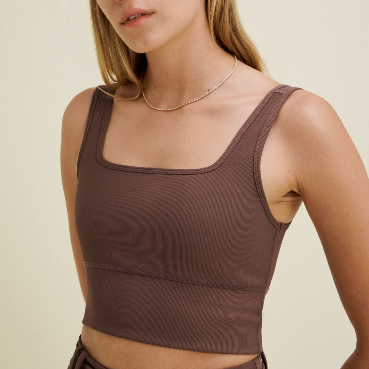 Parker Crop Bra - Espresso | Recess Pickleball