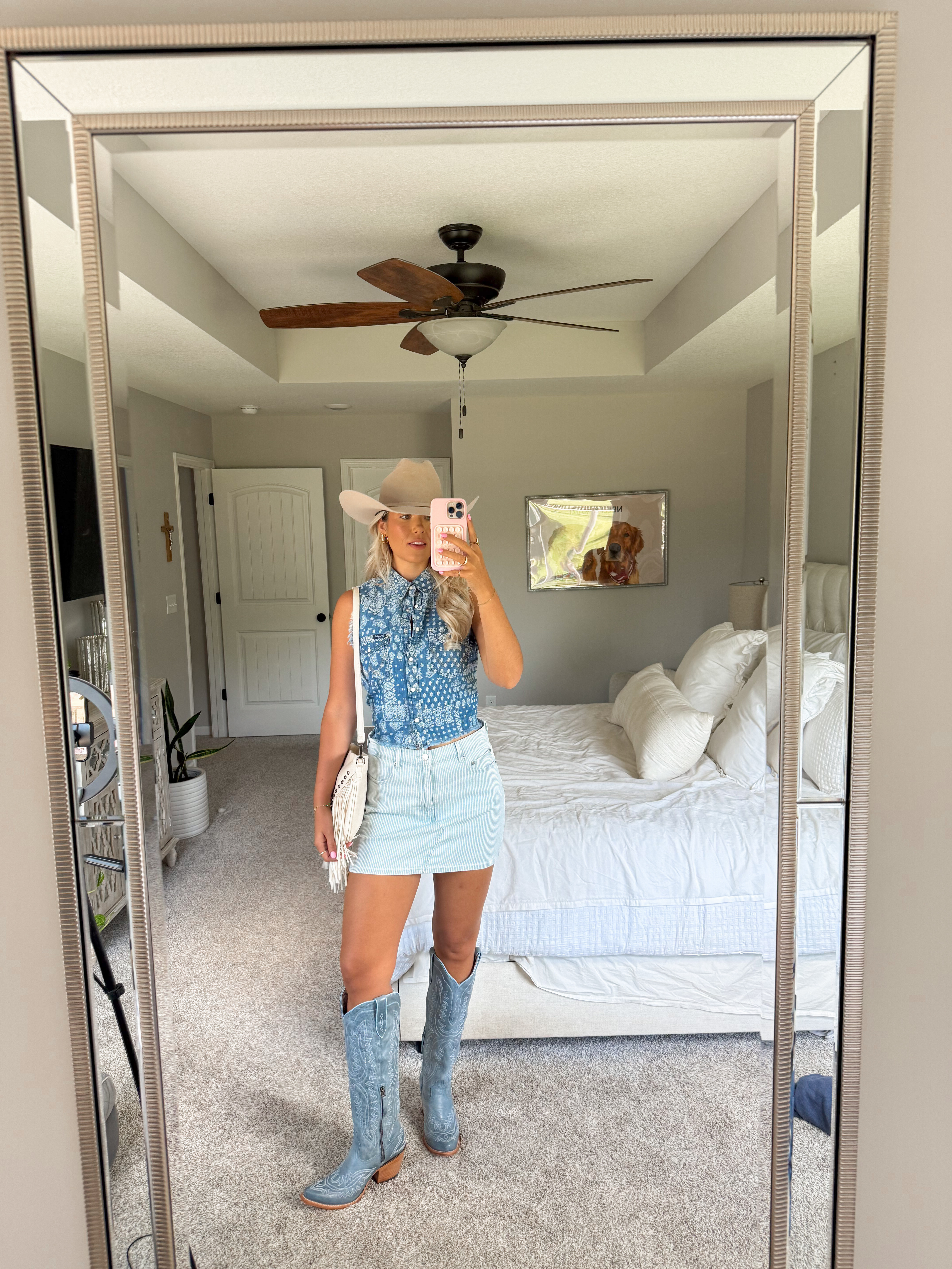 size down in both skirt and top! i can’t link cowboy hat so linking similar 

#LTKSummerEdit #LTKFindsUnder50 #LTKShoeCrush