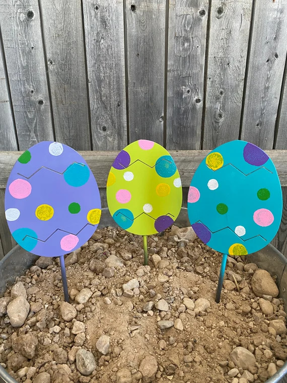 3 Metal Easter Eggs | Etsy | Etsy (US)