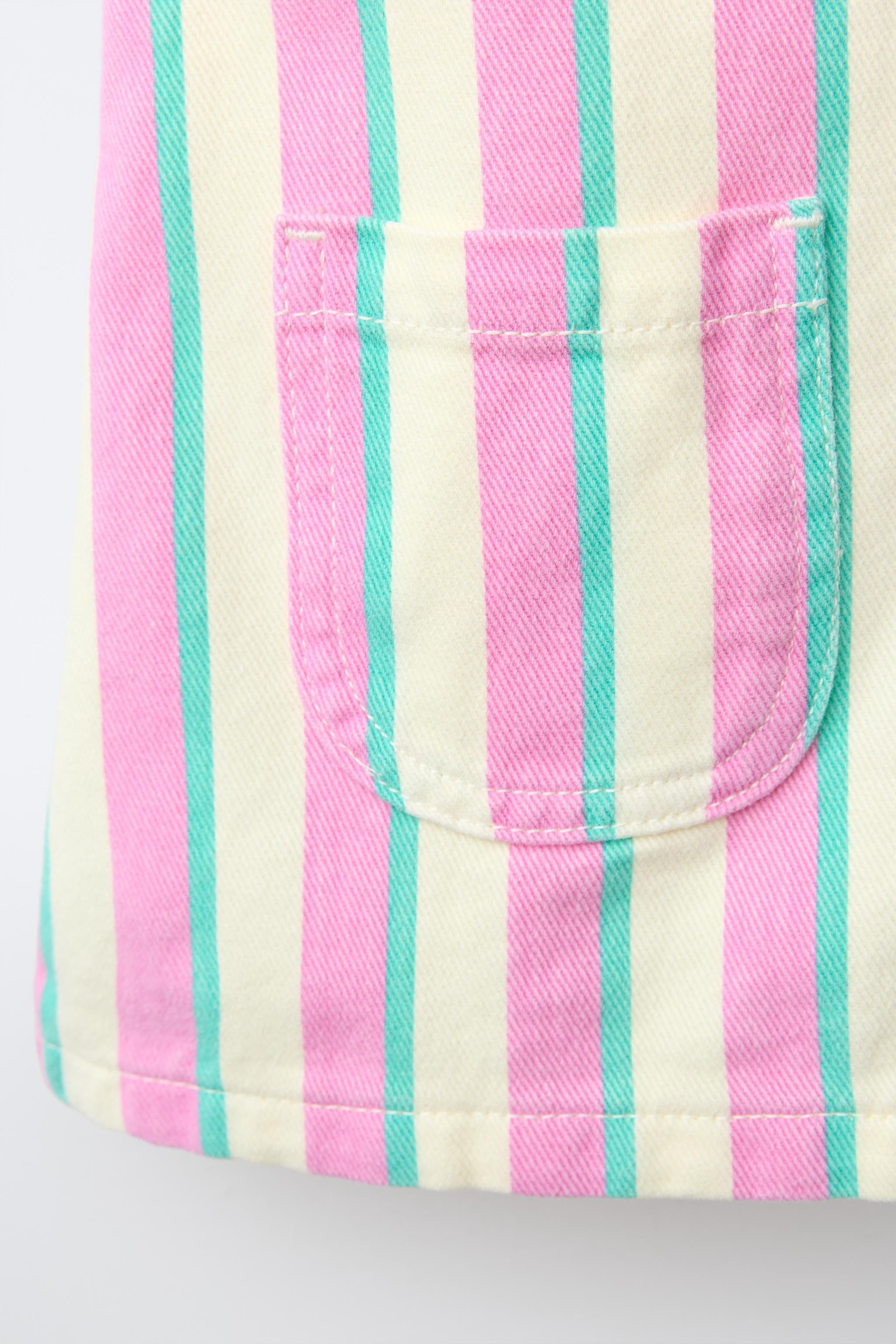 STRIPED SERGE PINAFORE DRESS | Zara US