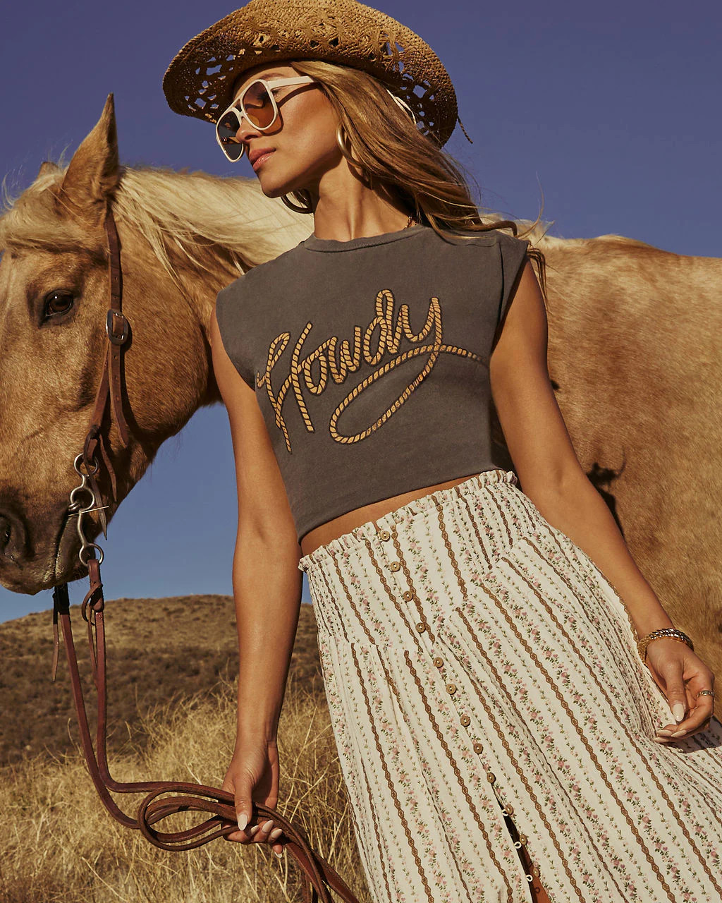 Howdy Graphic Muscle Tee | VICI