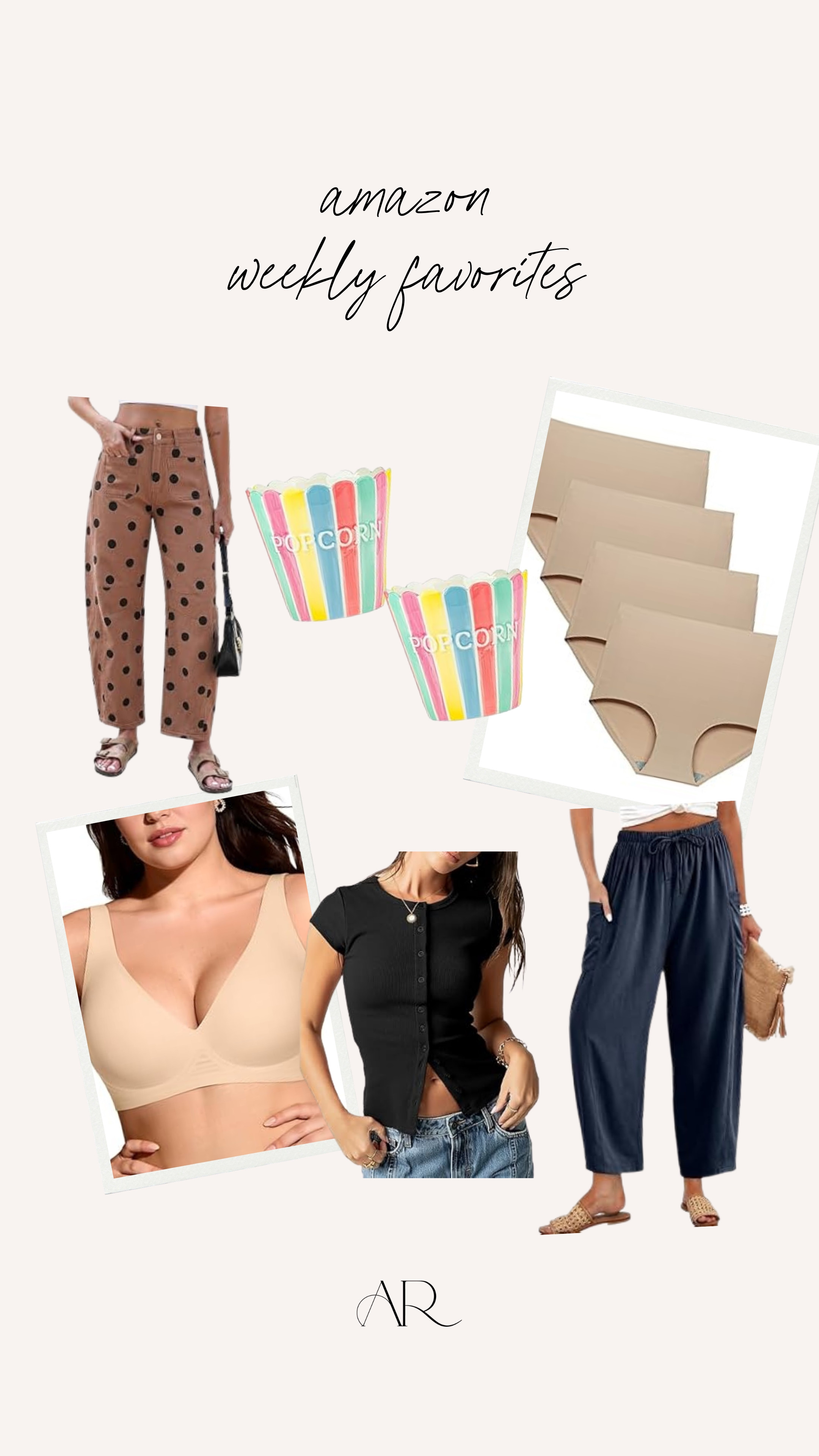 My amazon favs this week! Loving barrel pants right now! 

anti-pooch outfits, shapewear, jelly bra 

 #LTKgrwm #LTKootd #LTKMidsize