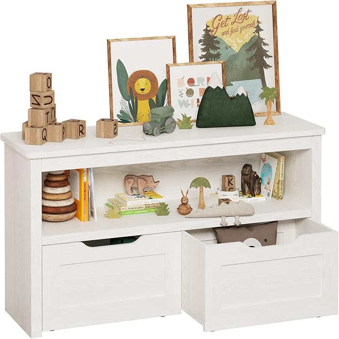 IRONCK Toy Storage Organizer with Drawers, Floor Toy Box with Wheels and Open Shelf, Storage Ches... | Amazon (US)