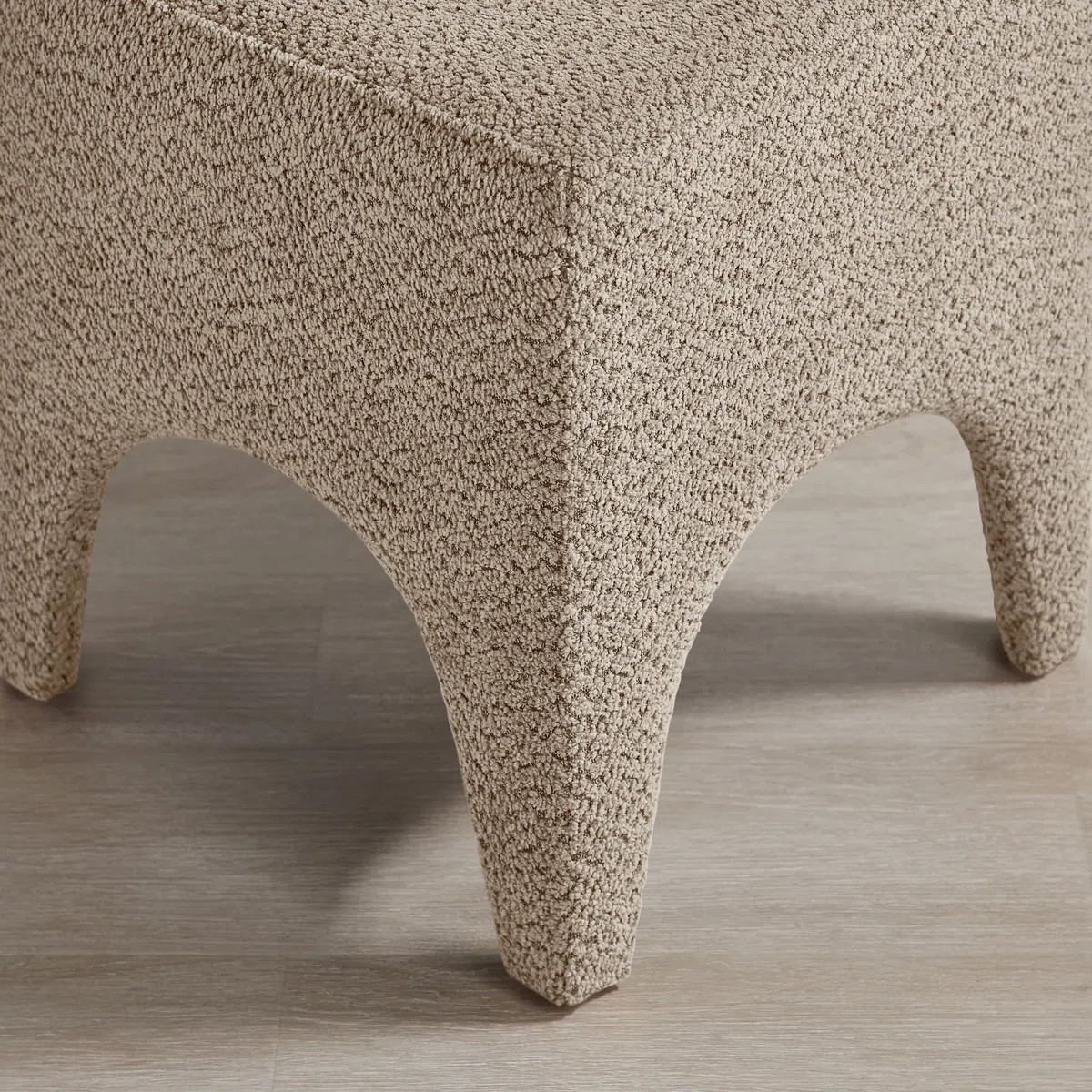 Modern Boucle Upholstered Ottoman, Shoe Changing Footrest, Makeup Stool(Set Of 2) (Set of 2) | Wayfair North America