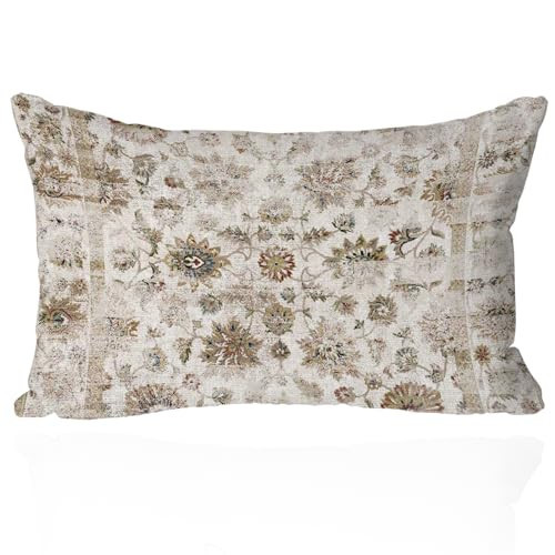 PreLiving Ethnic Bohemian Pillow Covers 12X20 Inch - Super Soft Vintage Turkish Carpet Design, Boho Throw Cushion Cases for Farmhouse, Living Room, Bedroom, Outdoor Decorative Pillows | Amazon (US)
