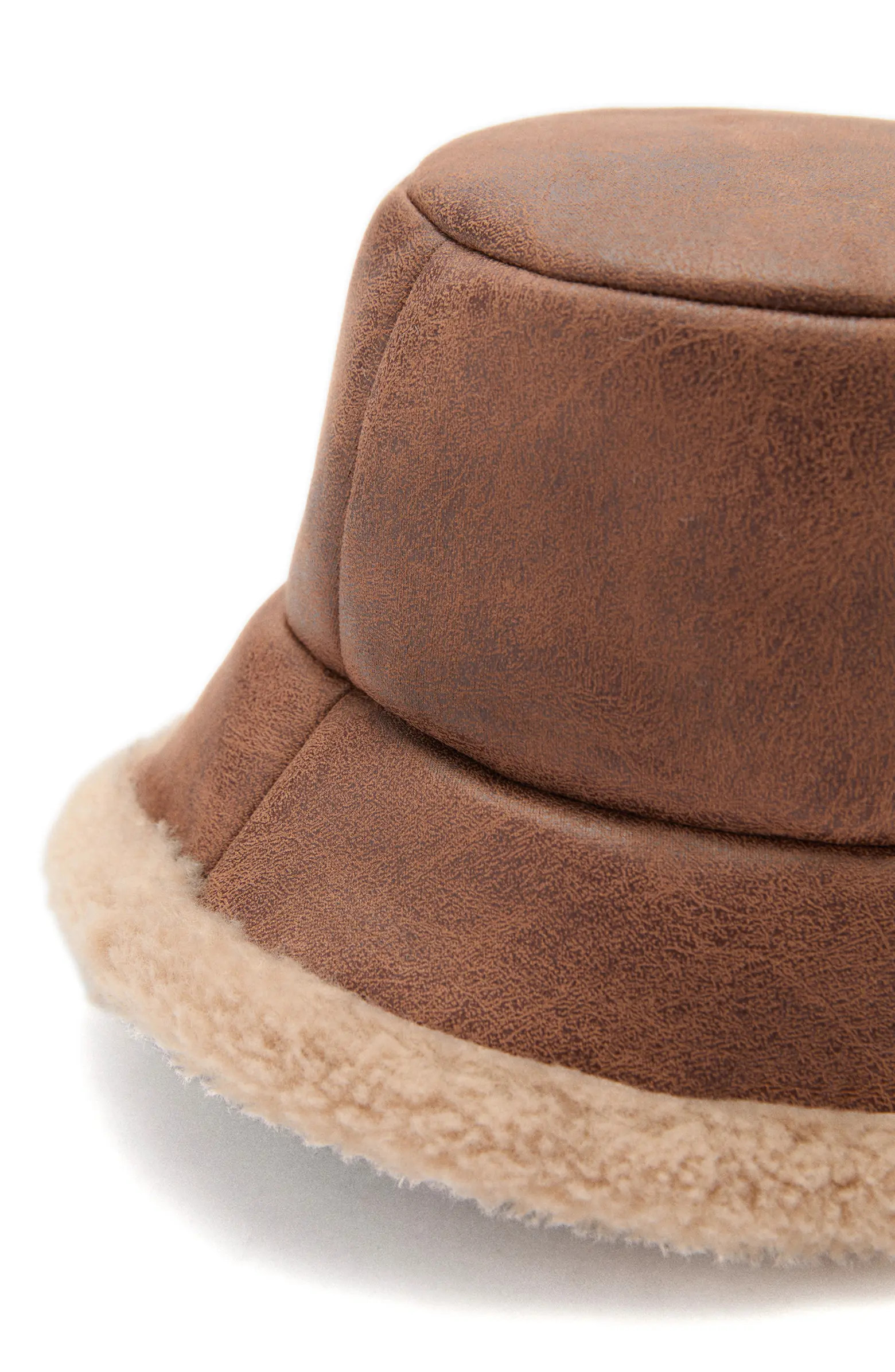 MANGO Faux Shearling Bucket Hat | Nordstrom | Nordstrom