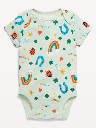 Unisex Printed Short-Sleeve Bodysuit for Baby | Old Navy (US)