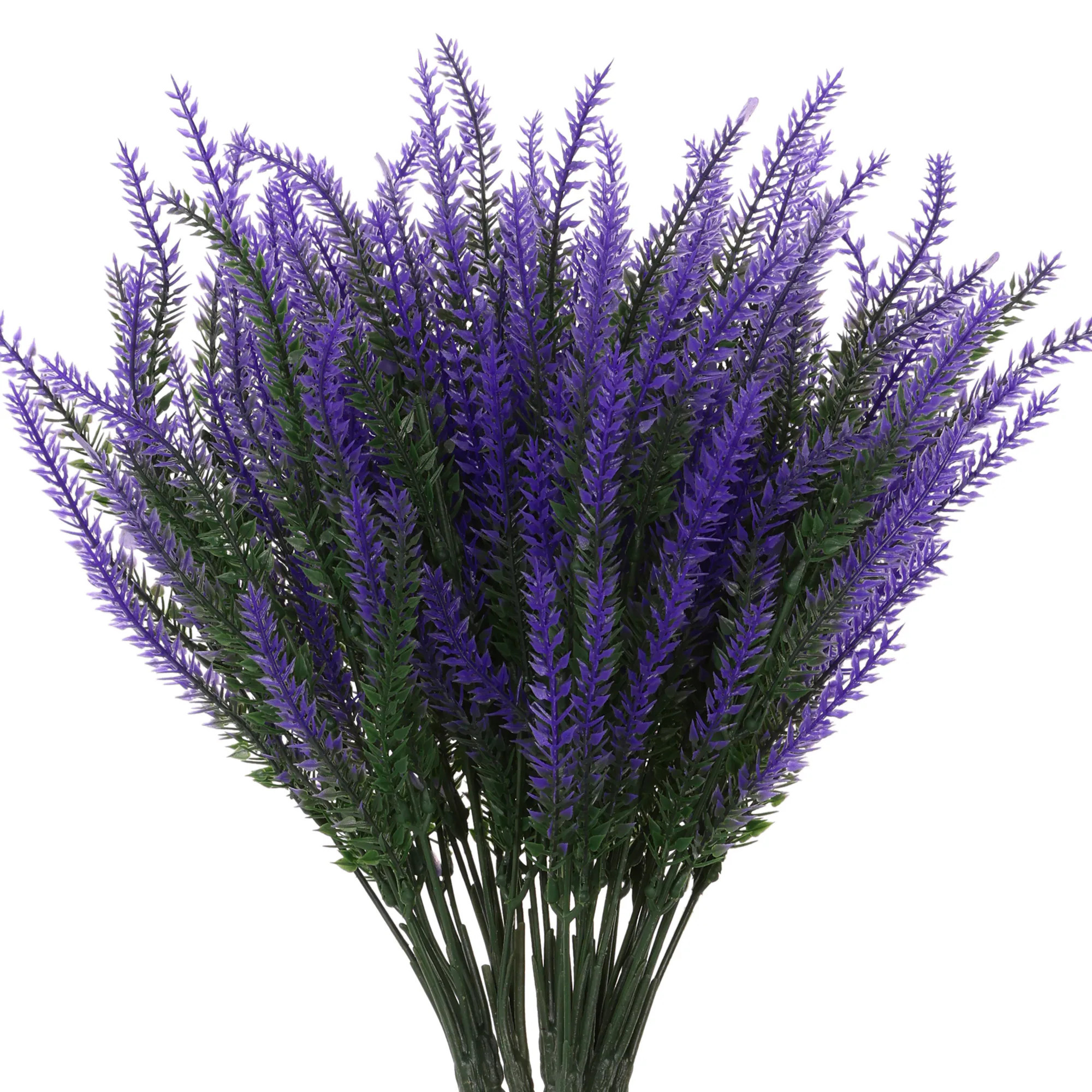 Unique Bargains 10 Bundles Lavender Fake Artificial Flowers Faux Plastic Plants Porch Window Indoor Outdoor 13.4Inch Purple one_size | S25121900UX9998 | Lowe's