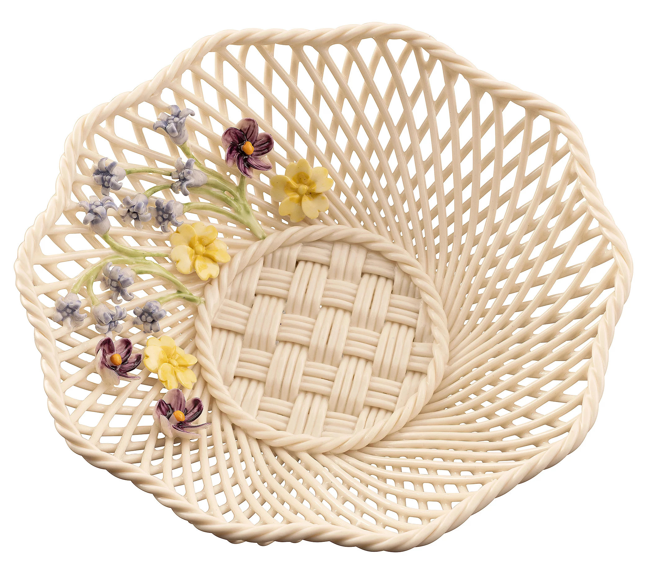 Belleek Pottery Wild Irish Hedgerow Spring Bask et | QVC