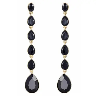 Ettika Teardrop Crystal Linear Earrings in Amethyst at Nordstrom | Nordstrom