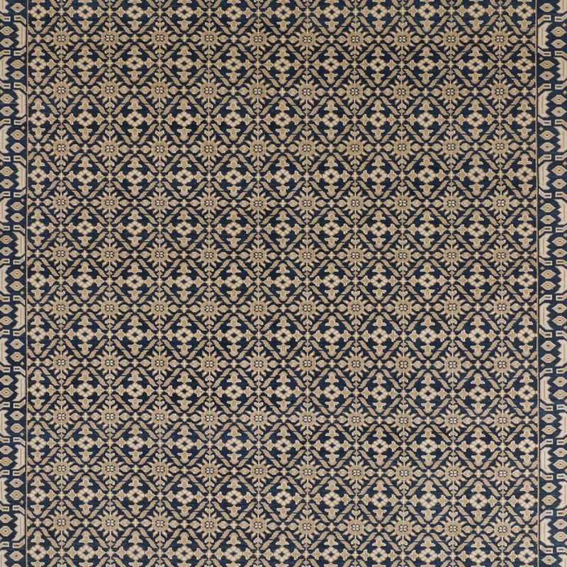 Bordeaux Wool Traditional Navy Blue Area Rug 6'x9' + Reviews | Crate & Barrel | Crate & Barrel