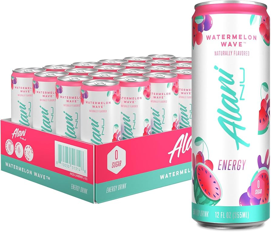 Alani Nu Watermelon Wave Sugar Free, Low Calorie Energy Drinks | 200mg Caffeine | Pre Workout Per... | Amazon (US)