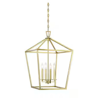 Savoy House Townsend 4-Light Warm Brass Candlestick Pendant Light 3-321-4-322 - The Home Depot | The Home Depot