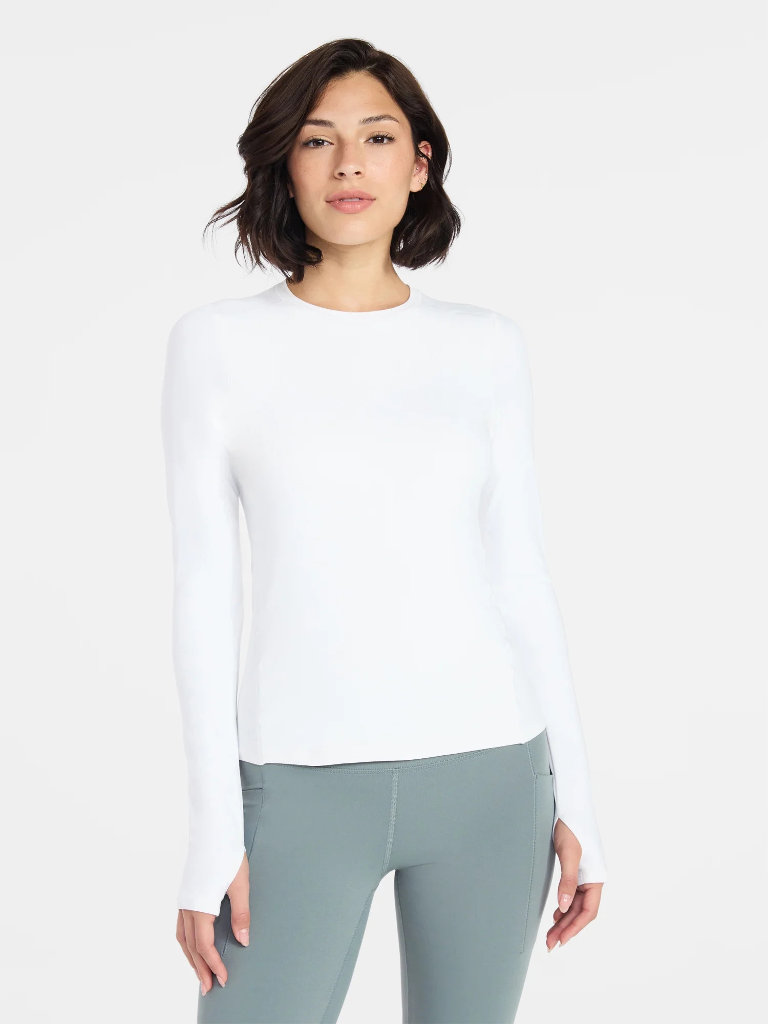 Avia Women's and Women’s Plus SoftSculpt Tee with Long Sleeves, Sizes XS-4X | Walmart (US)