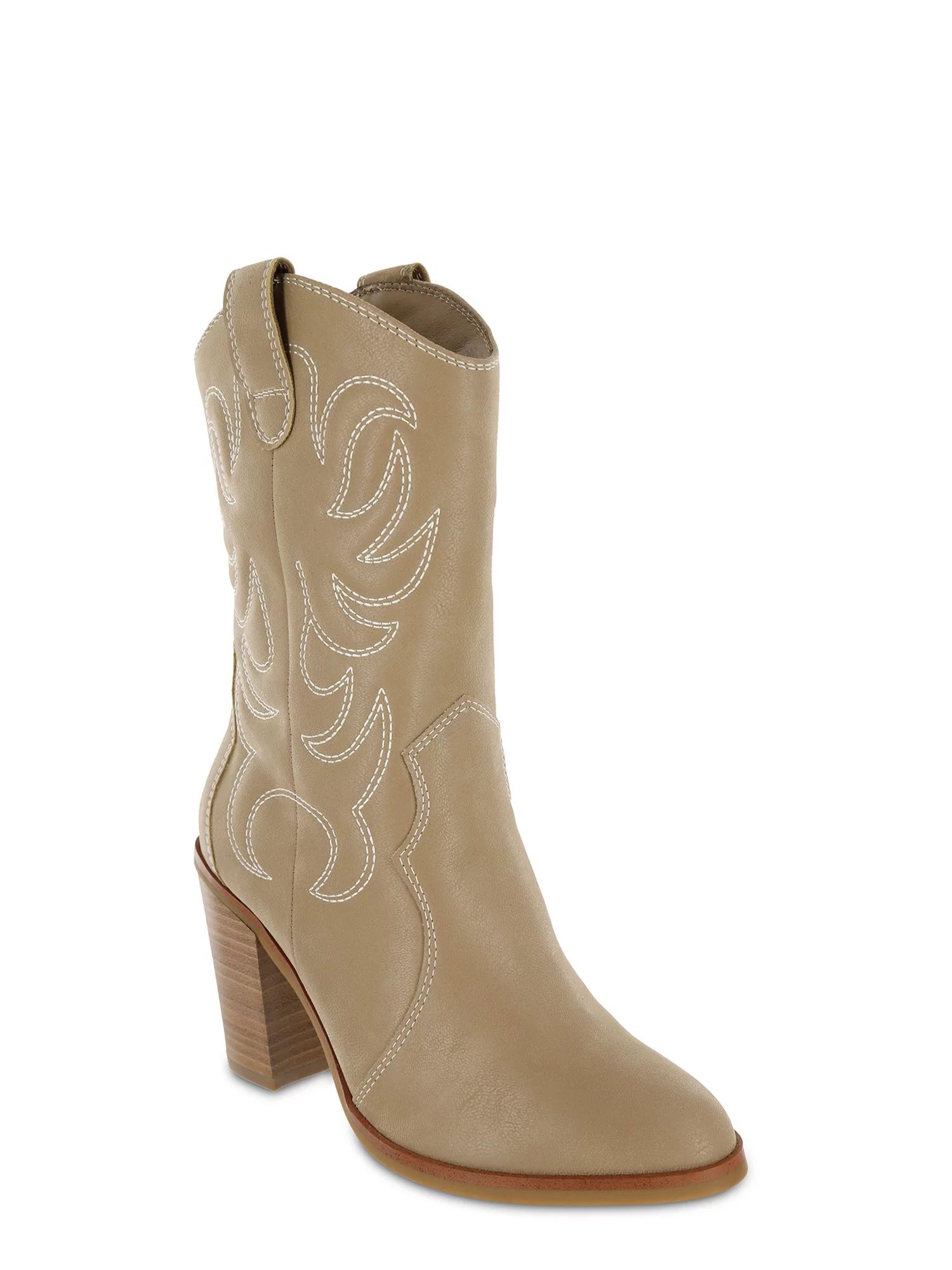 The Pioneer Woman Embroidered Mid-Calf Cowboy Boot, Women's | Walmart (US)