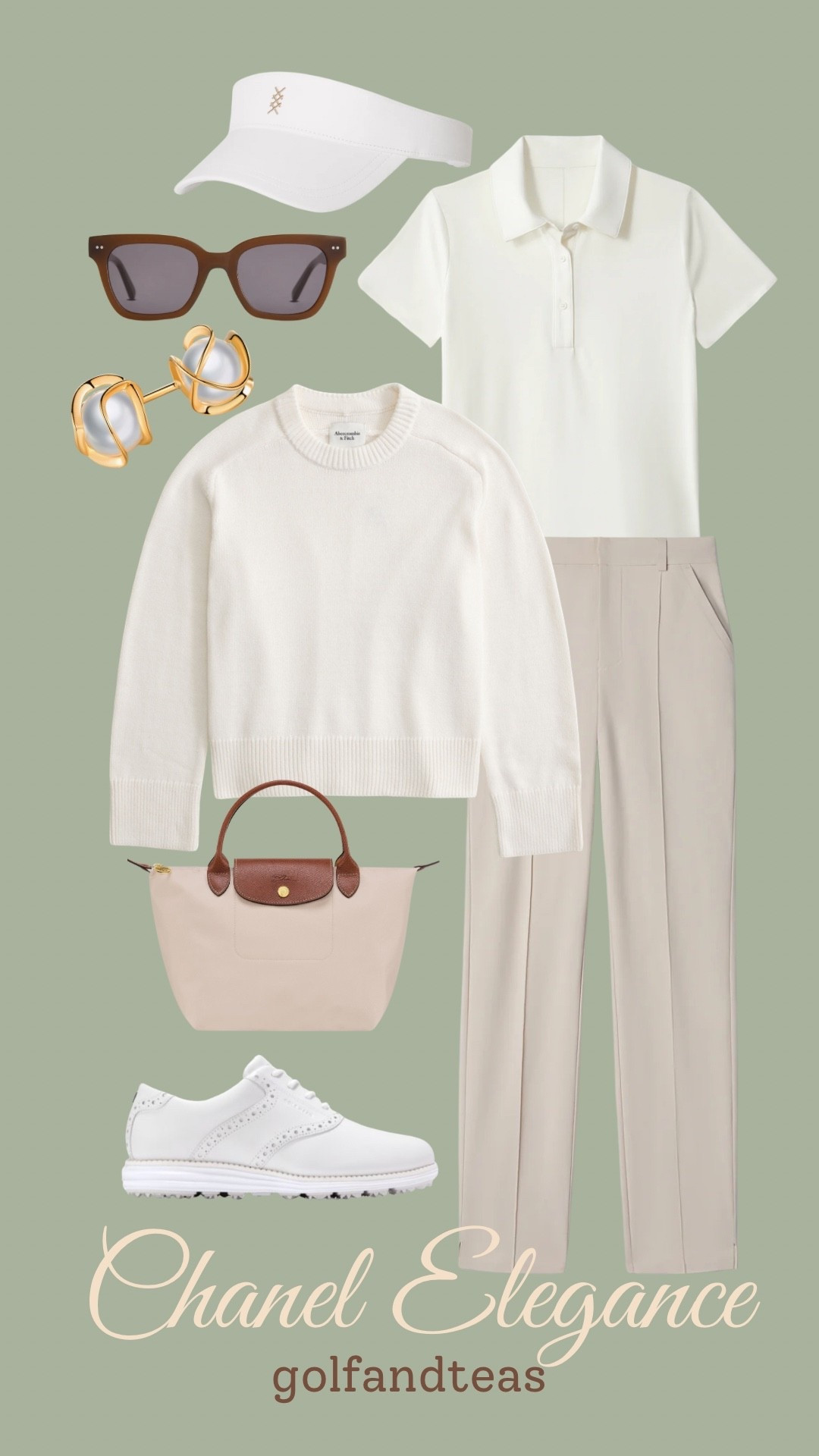 Looking to up your golf look. A monochromatic look not only makes you look slimmer but gives that old money vibe on the course. These pants are amazing and come in a variety of colors. They are the perfect soft beige color. 

#LTKTravel #LTKActive #LTKOver40