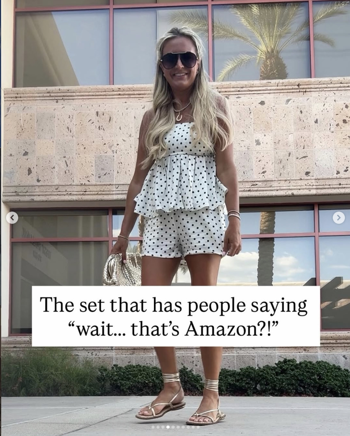 The Amazon polka dot set that looks so much more expensive than it is 🖤 The peplum top and matching shorts are lightweight, flattering, and perfect for a summer vacation, brunch, or dinner outfit. Everyone is shocked when I tell them it’s from Amazon! 

 #LTKgrwm #LTKootd #LTKmomlife