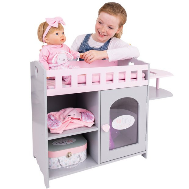 Tiny Treasures 4 in 1 Wooden Doll Care Centre795/3507 | argos.co.uk