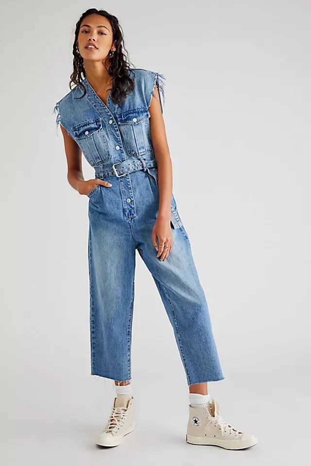 Sleeveless Denim Jumpsuit | Free People (Global - UK&FR Excluded)