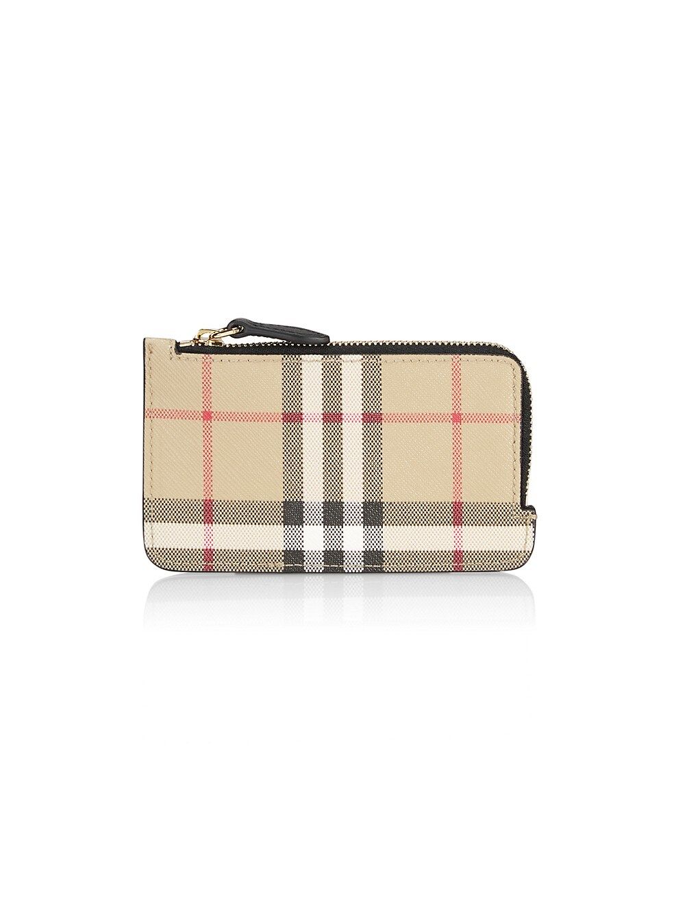 Somerset Check Canvas Zip Card Holder | Saks Fifth Avenue