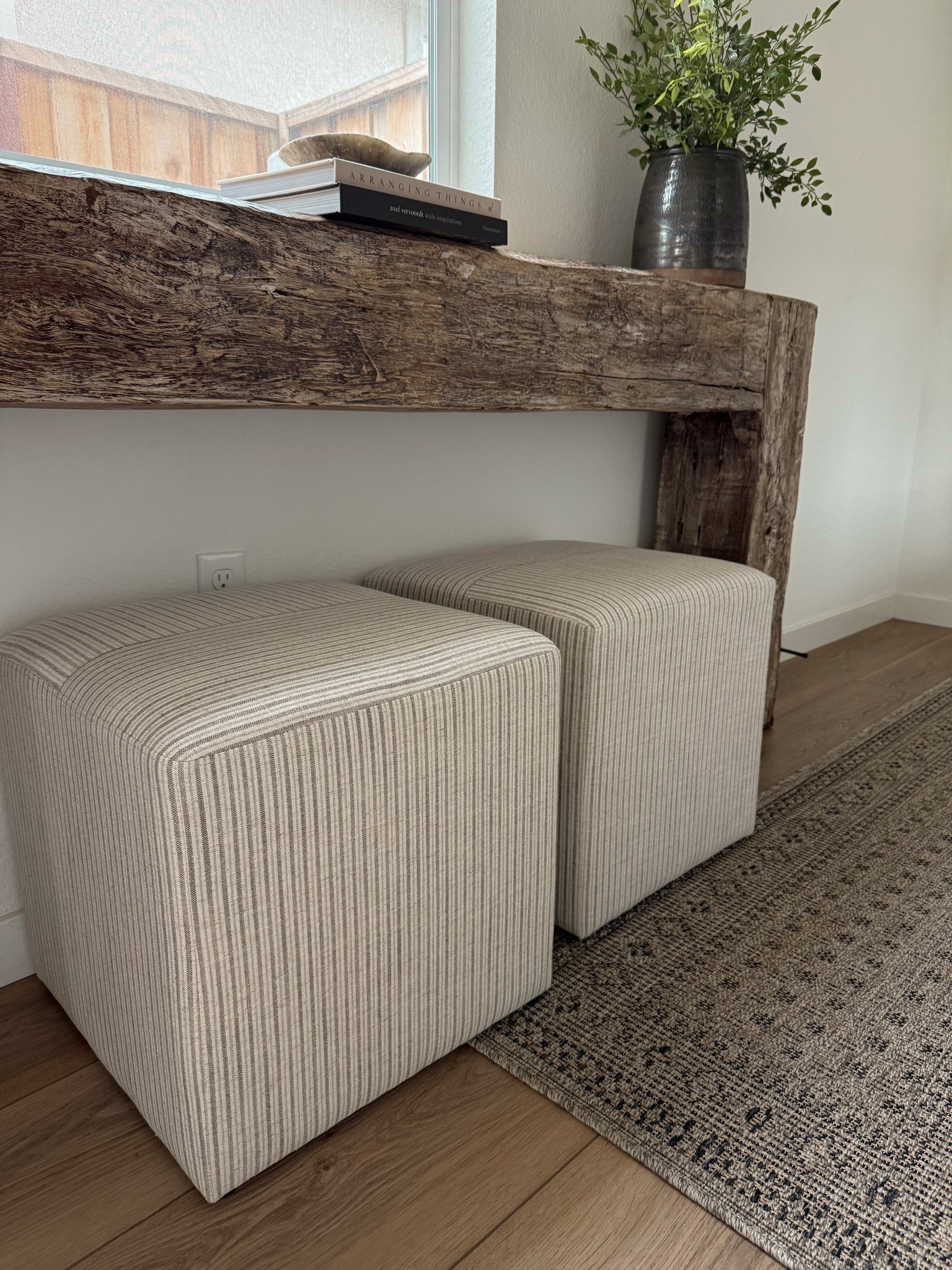 Love these ottomans from target. They are spacious and well made for the price! 
 Mine are the color: Tan stripe


#LTKWatchNow #LTKHome #LTKSaleAlert