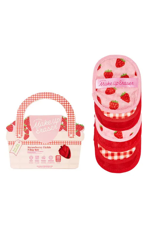 The Original MakeUp Eraser Strawberry Fields 7-Day Reusable MakeUp Eraser Set in Multi at Nordstrom | Nordstrom