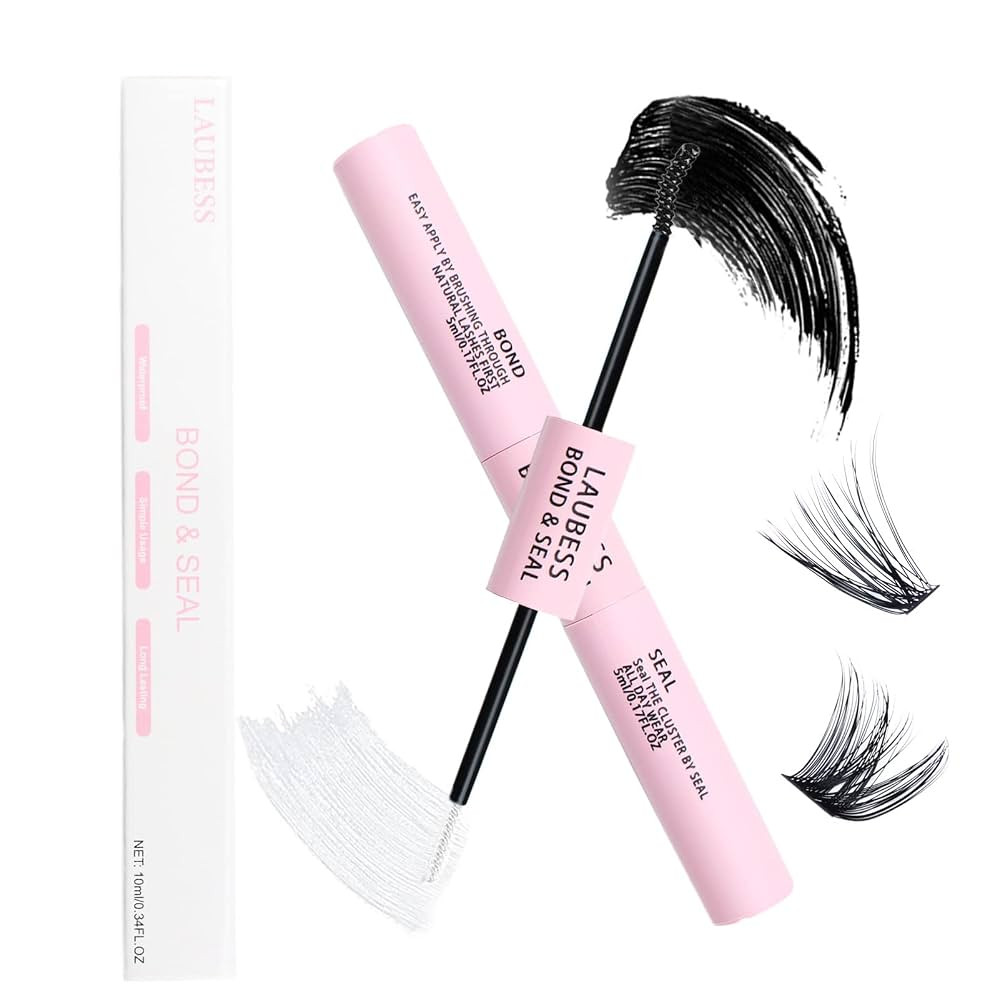 Lash Bond and Seal Mascara for Long Lasting Waterproof Eyelash Extensions - 5ml+5ml | Amazon (US)