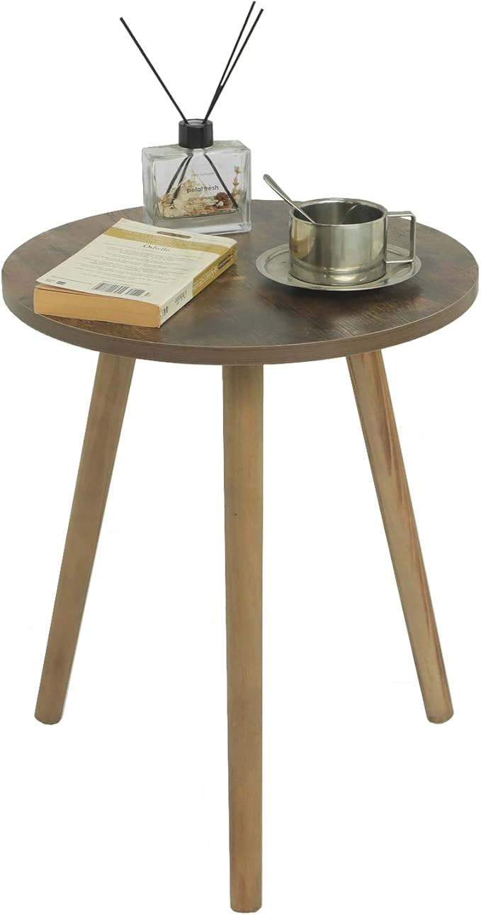 AWASEN Side Table Round, Small Side Table Modern End Accent Table for Living Room Bedroom Office ... | Amazon (US)