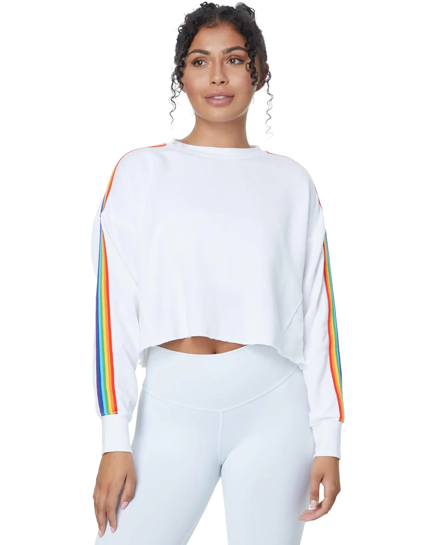 Rainbow Cropped Pullover | Zappos