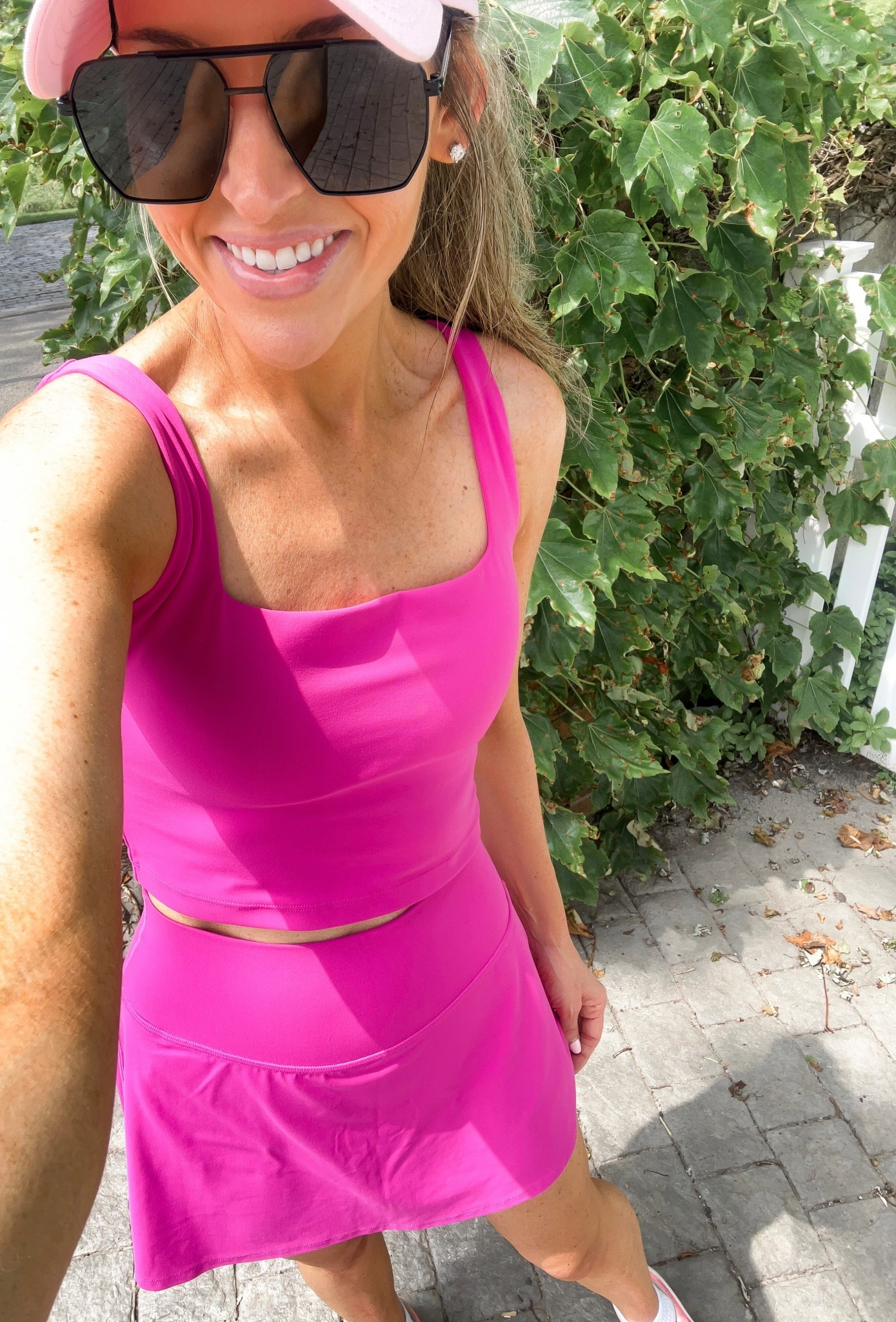 Today’s walk outfit of the day. Tank has built in bra. Skort has built in shorts with side pockets. And a buttery soft comfortable waistband. Wearing small

Use code: MckennaSJ to save on sunnies 

#LTKStyleTip #LTKActive #LTKFindsUnder50