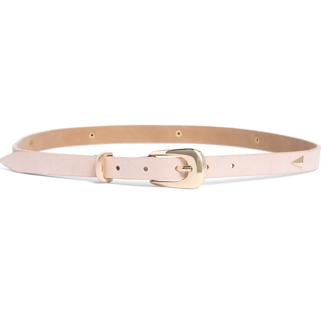 Ettika Smooth Classic Buckle Belt in Blush And Gold at Nordstrom Rack, Size Large | Nordstrom Rack
