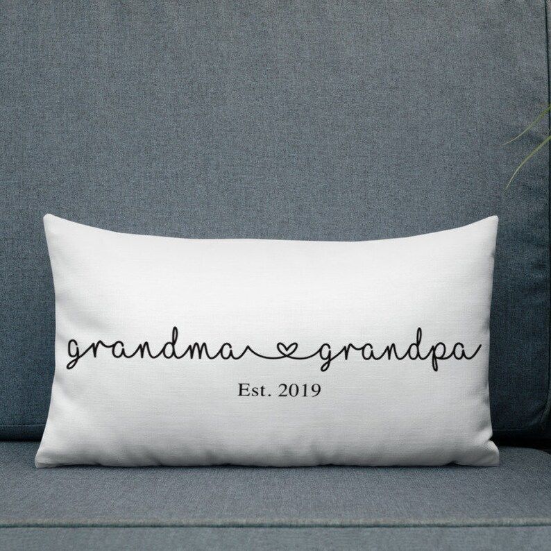 Grandma and grandpa pillows, New grandparents gift, New grandparents pregnancy reveal pillow, Gif... | Etsy (US)