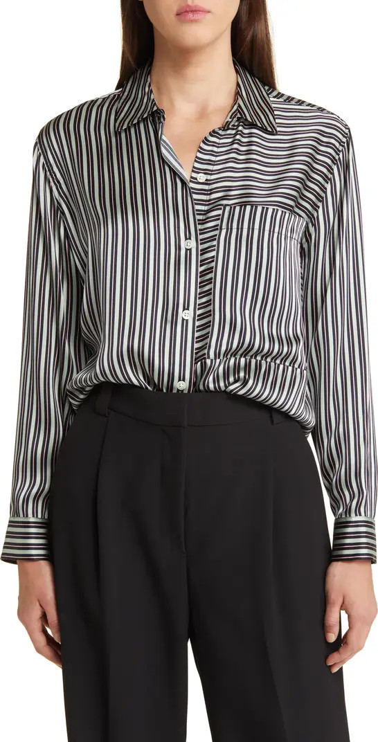 Spencer Stripe Silk Shirt | Nordstrom